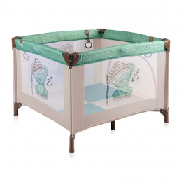 Манеж Bertoni PLAY STATION (beige/green sleeping bear)